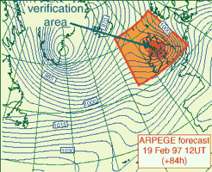 Example of cyclogenesis forecast